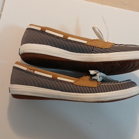 Keds  Navy Blue Charter Chalk Nautical Style Slip-on Sneakers 7.5 - Picture 4 of 7